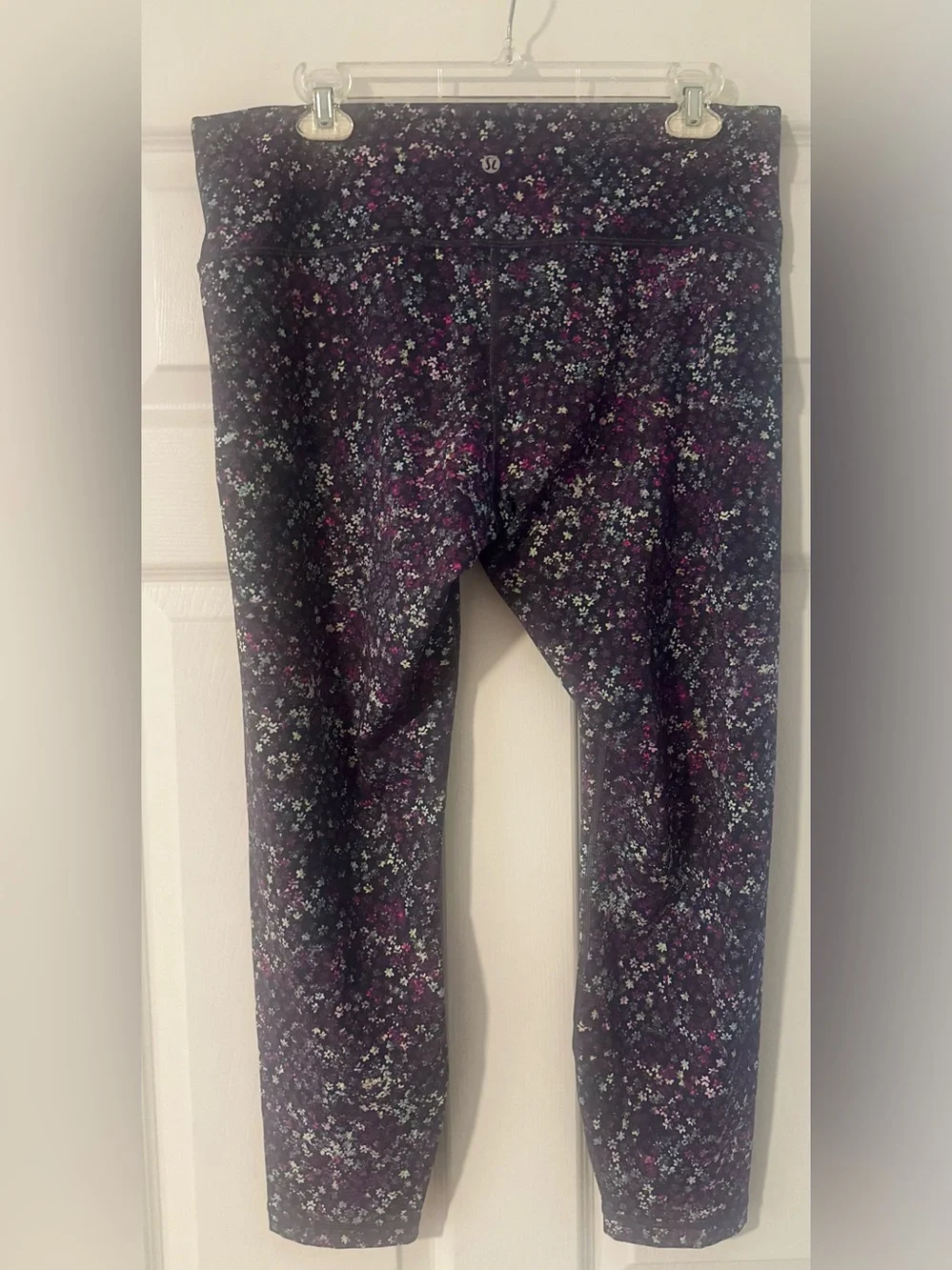 NWOT Womens‎ Lululemon High Rise Tight Floral Pink Purple Athleisure Leggings 14